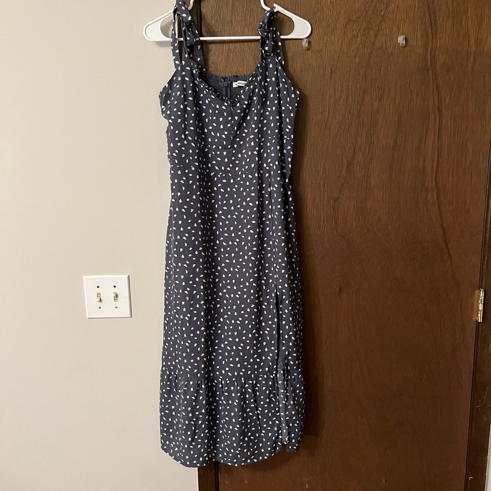 ABERCROMBIE Tie Shoulder Midi Dress